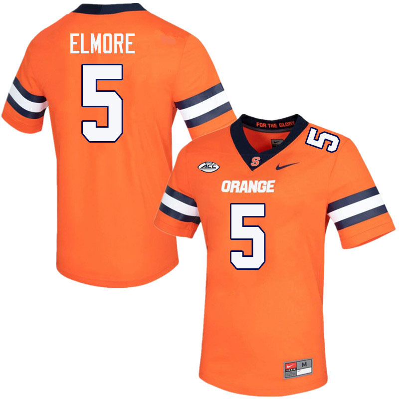 Syracuse Orange #5 Chris Elmore College Football Jerseys Stitched-Orange